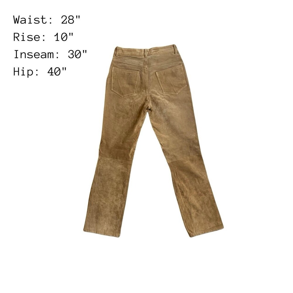 Vintage Women’s Jou Jou Skins Light Brown 100% Suede Leather Pants Size 5/6 - Picture 11 of 13